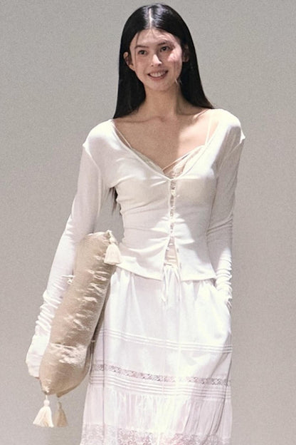 Bohemian Cotton Lace Skirt