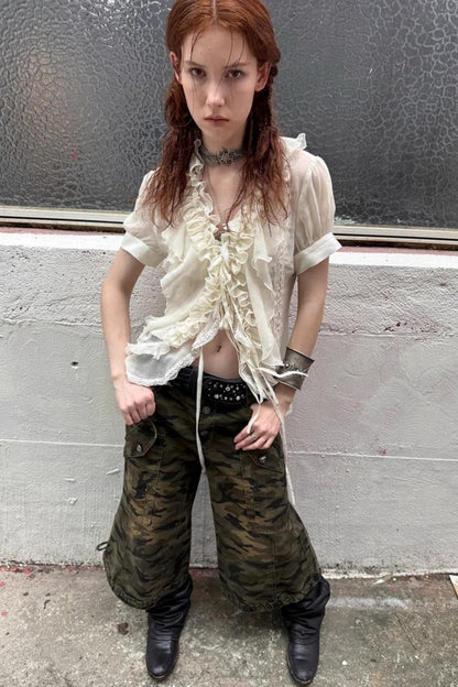 Camouflage Flare Pants