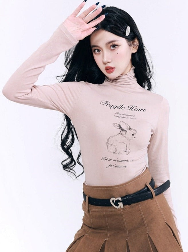 Long Sleeve Printed Slim T-Shirt