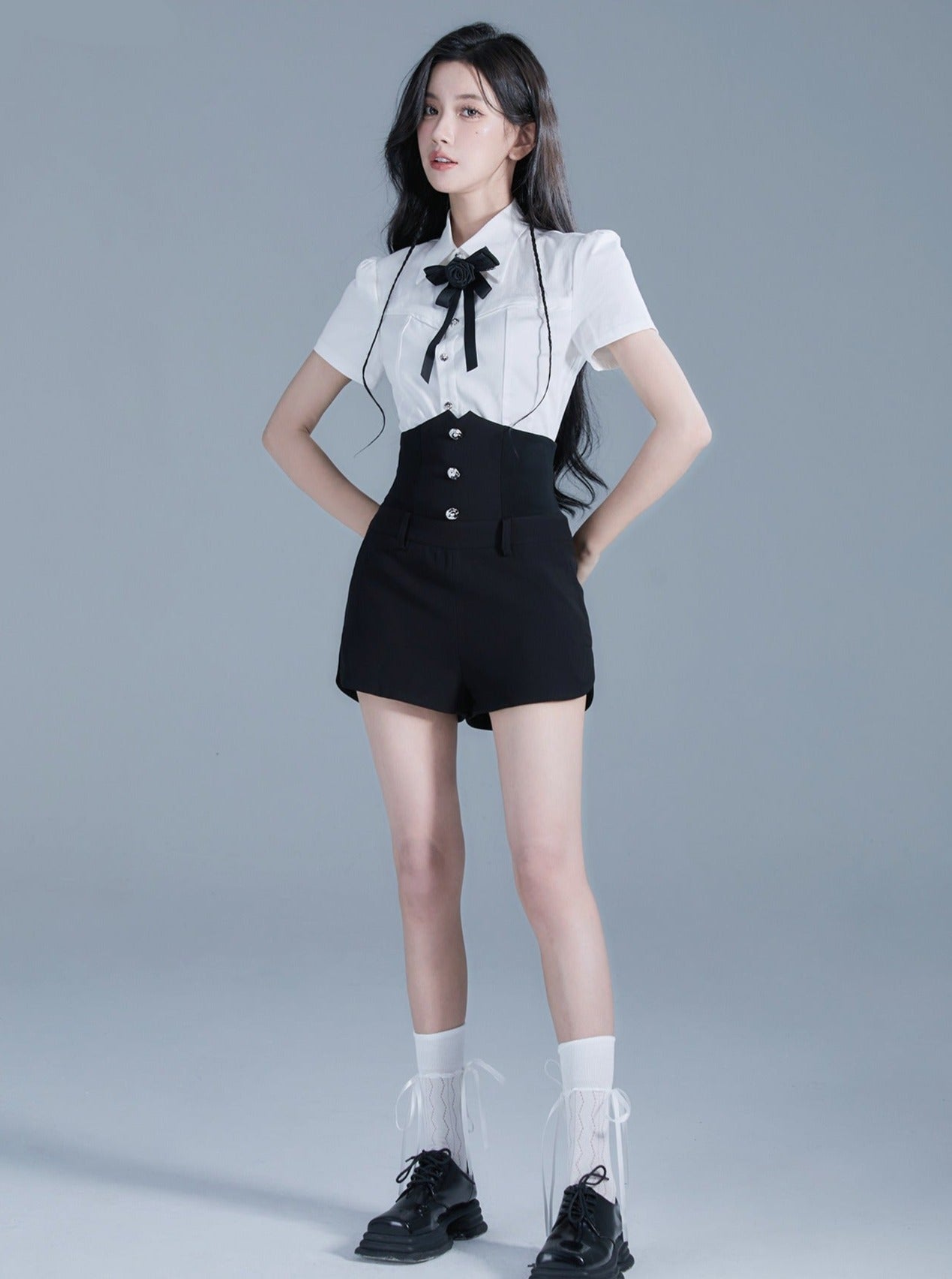 Shirt short-sleeved shorts set