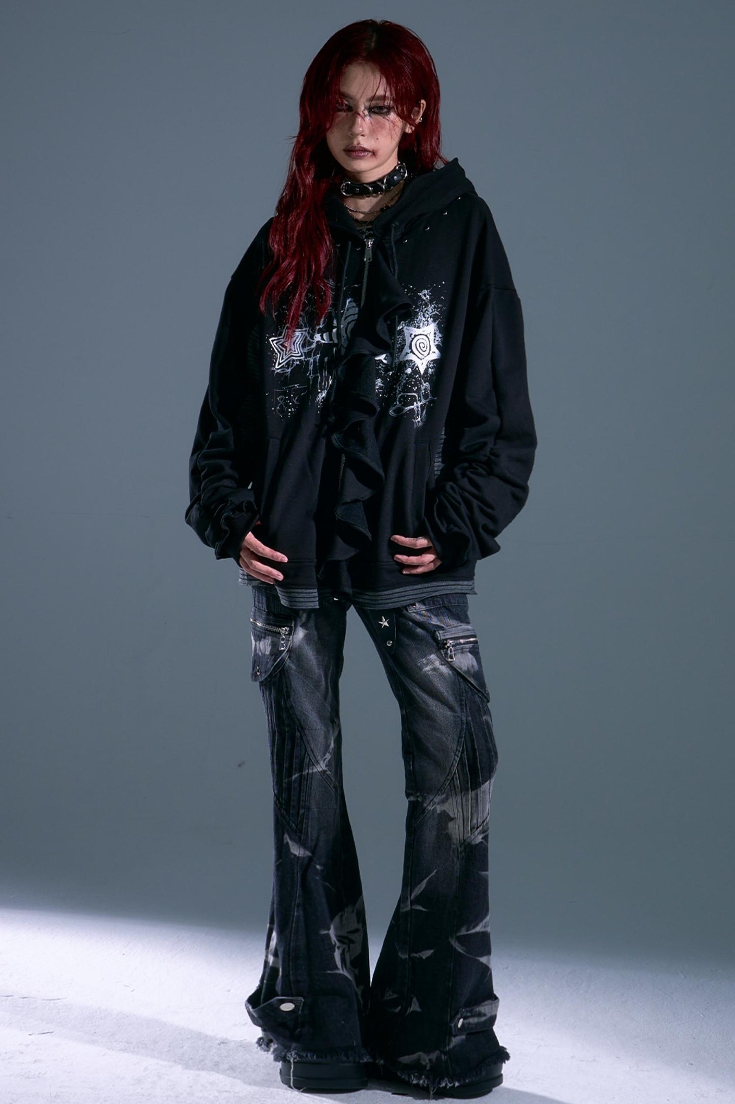 Autumn Hooded Sweatshirt Cardigan