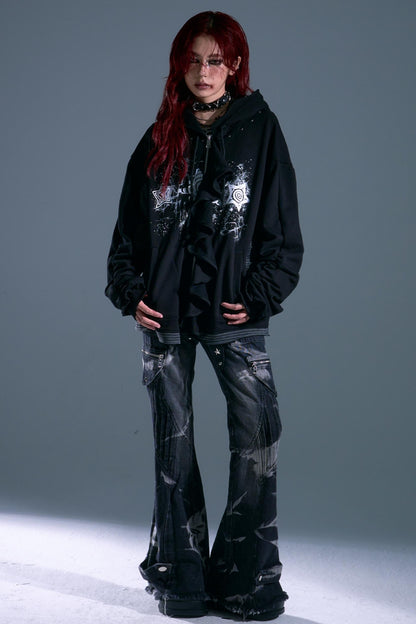 Autumn Hooded Sweatshirt Cardigan