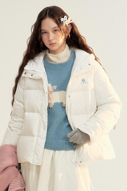 Winter Essential White Duck Down Jacket