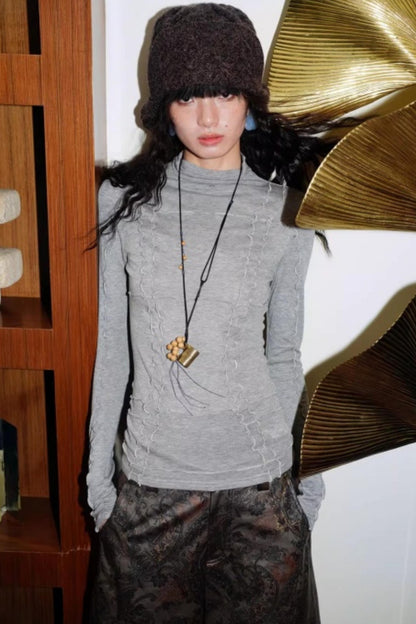 Split Knitted Base Layer Top