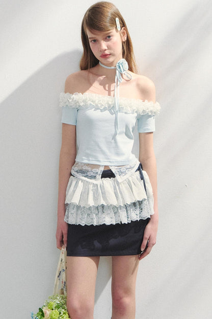 Vintage Gray Peplum Skirt