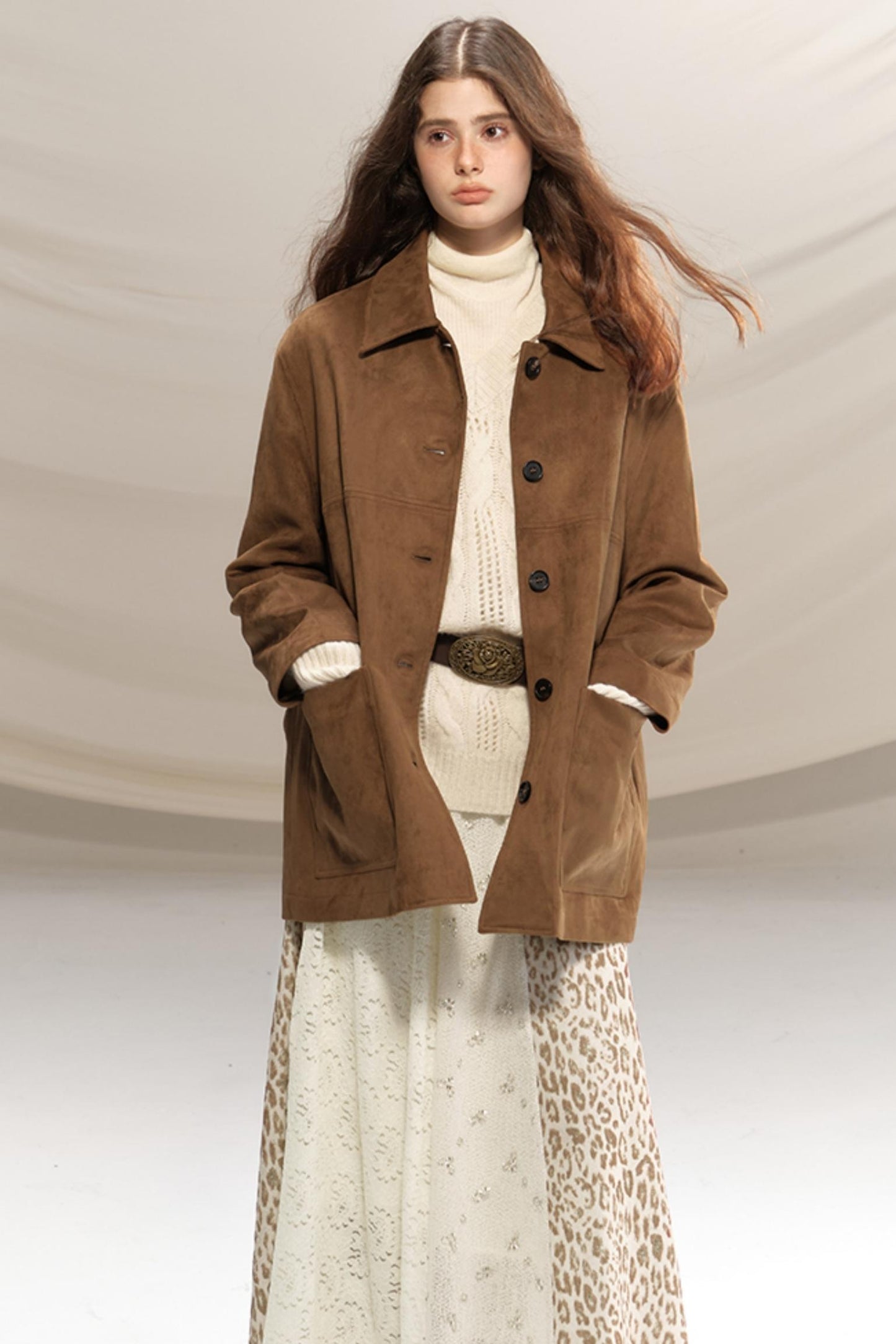 Beaded Silk Leopard Skirt