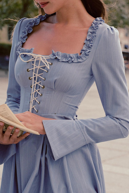 Silhouette Blue Lace Dress