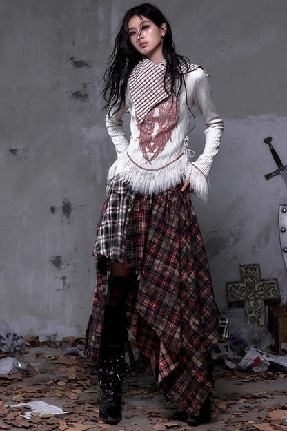 Vintage Punk Plaid Skirt