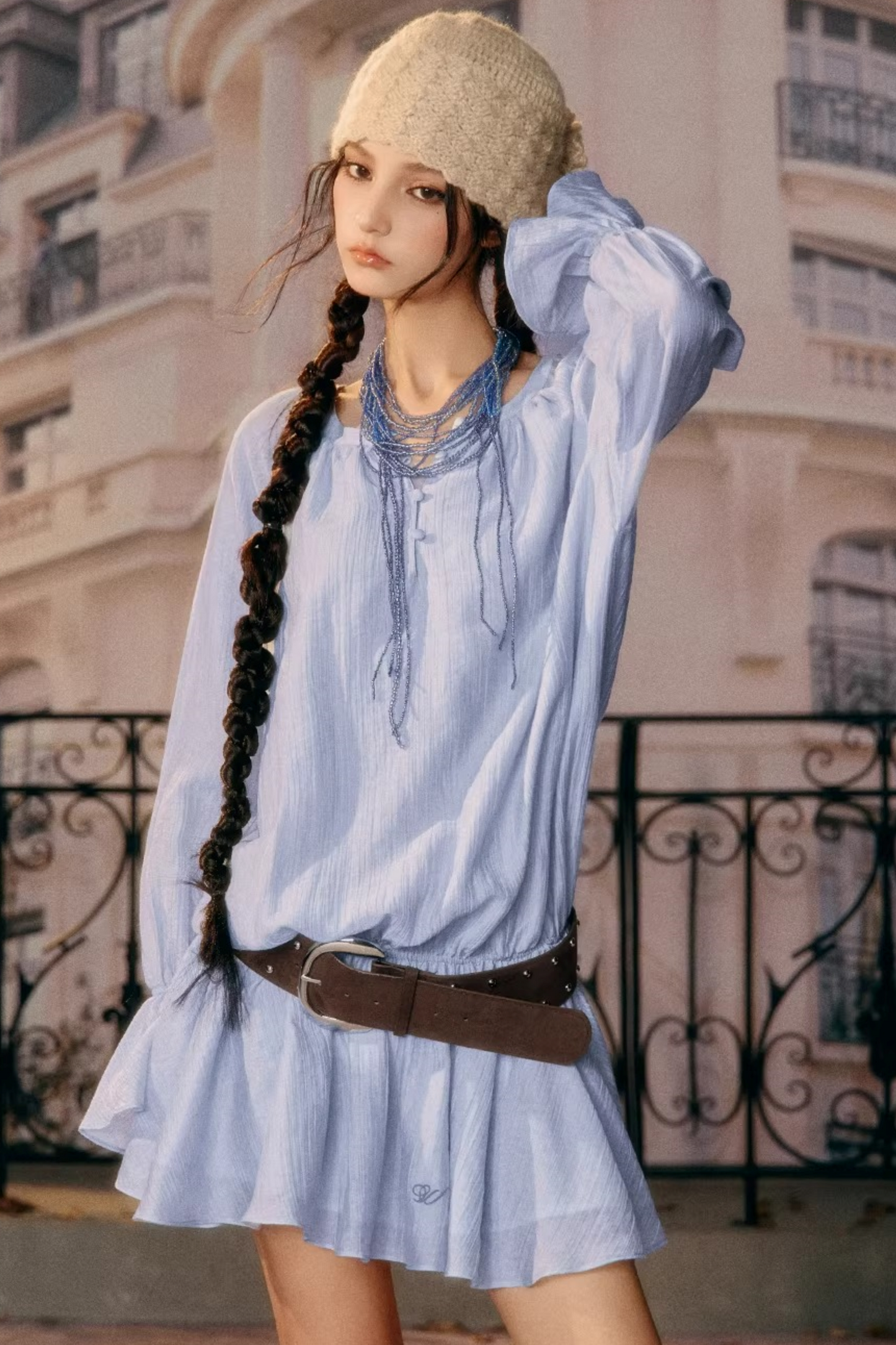 Girlish Ruffled Spring Dress