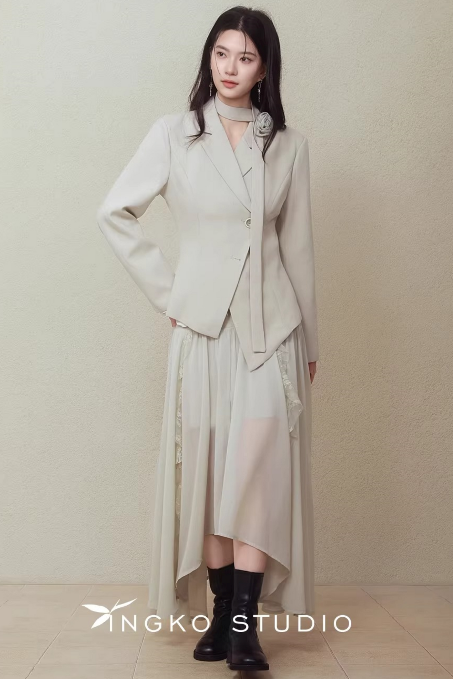 Asymmetrische Hanfband-Jacke