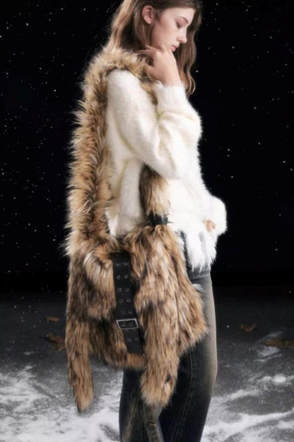 Punk Rabbit Ear Furry Bag