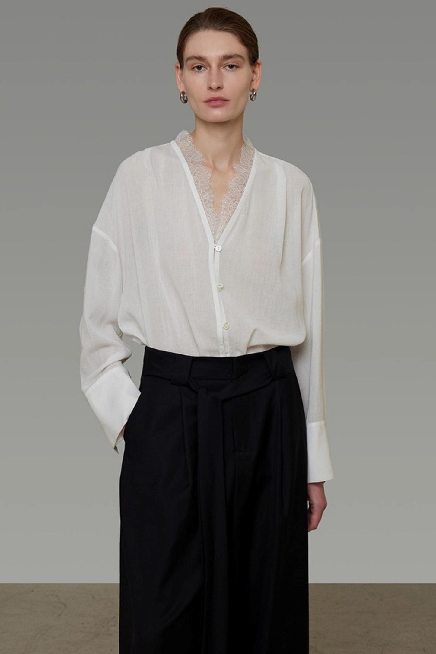 Autumn Lace V-Neck Top