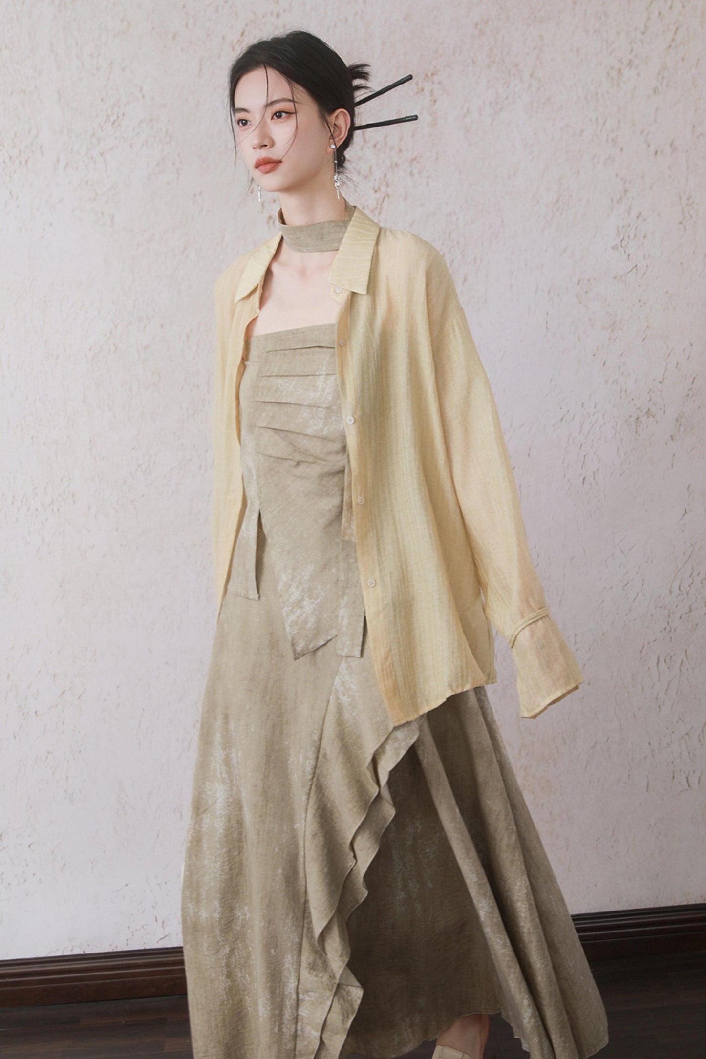 Oat-Dyed Lotus Leaf Ribbon Set