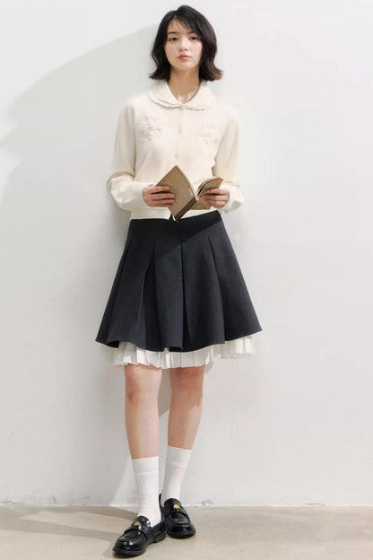 Sunset Rose Crochet Sweater