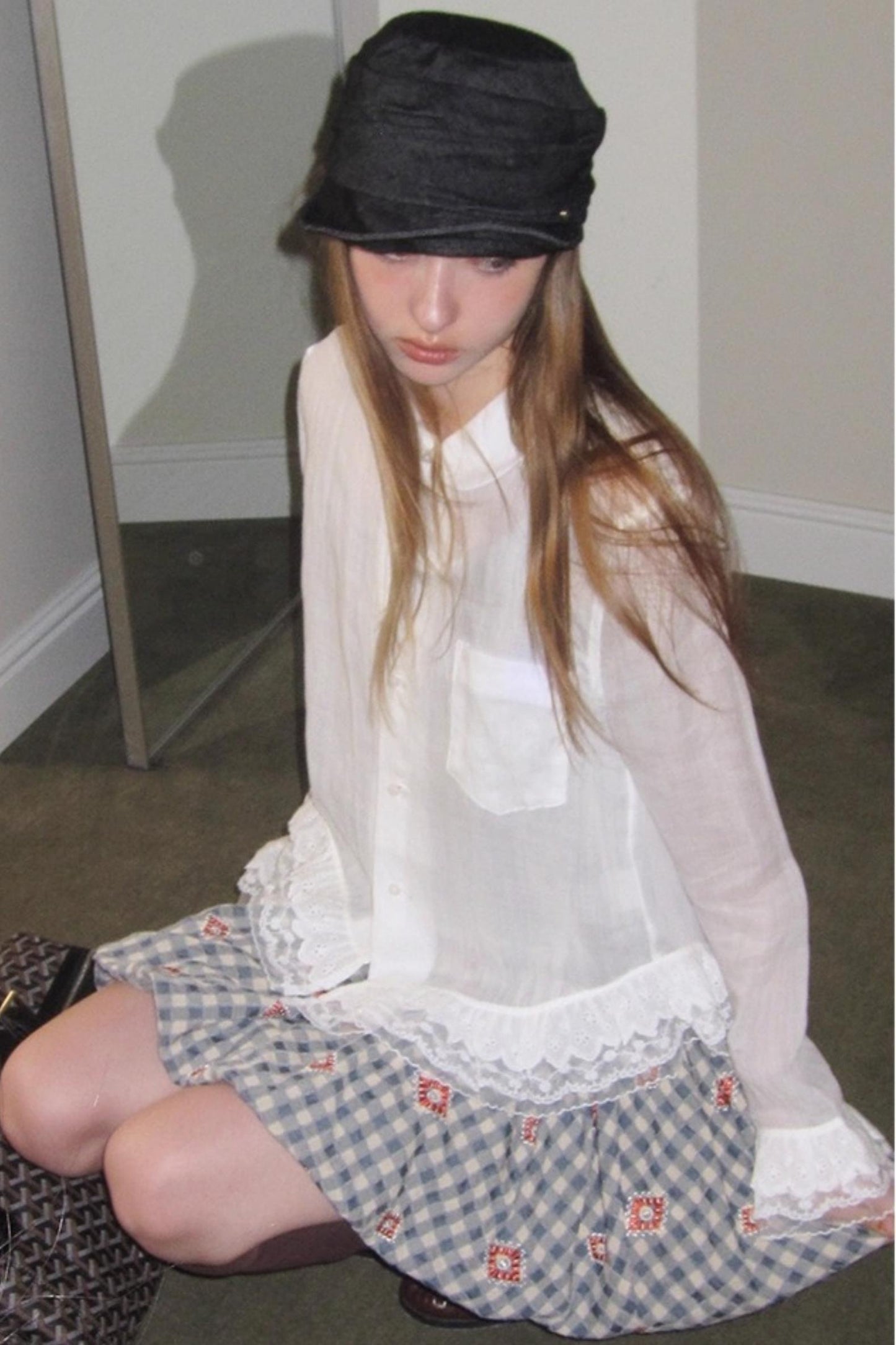 Vintage Doll Collar Lace White Shirt