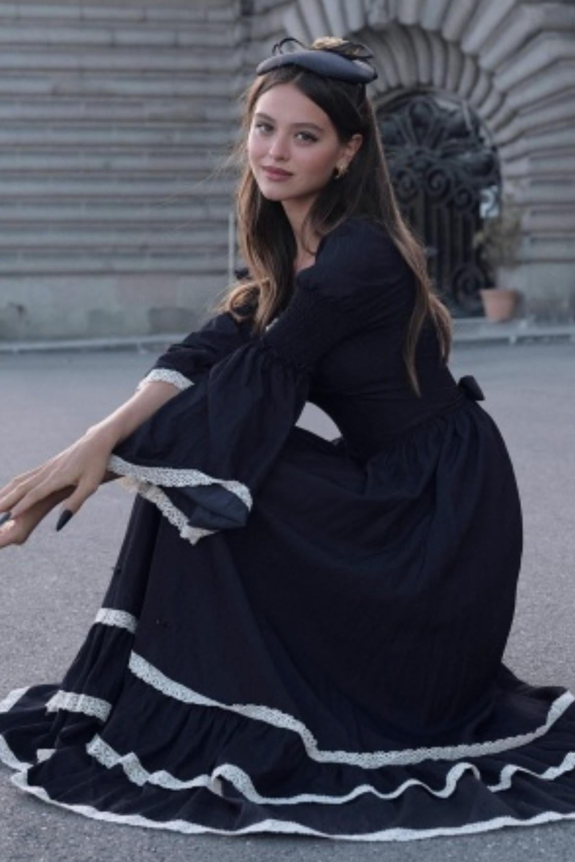 Dark Blue Lace Dress