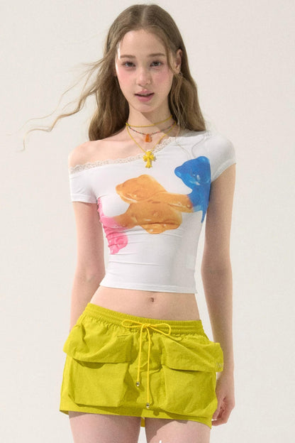 Three-Dimensional Pocket Skirt
