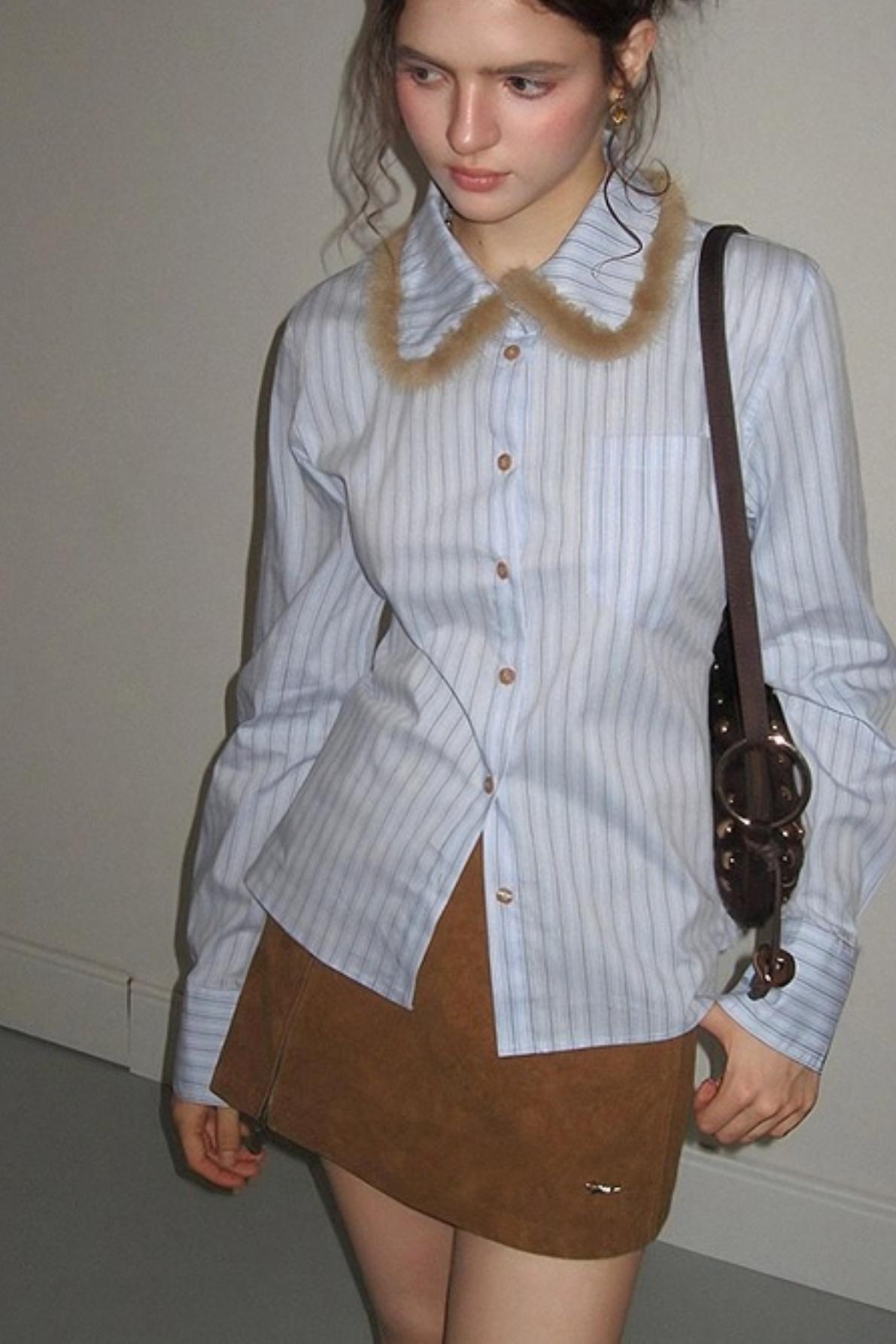 Caramel Brown Faux Suede Jacket Set-Up