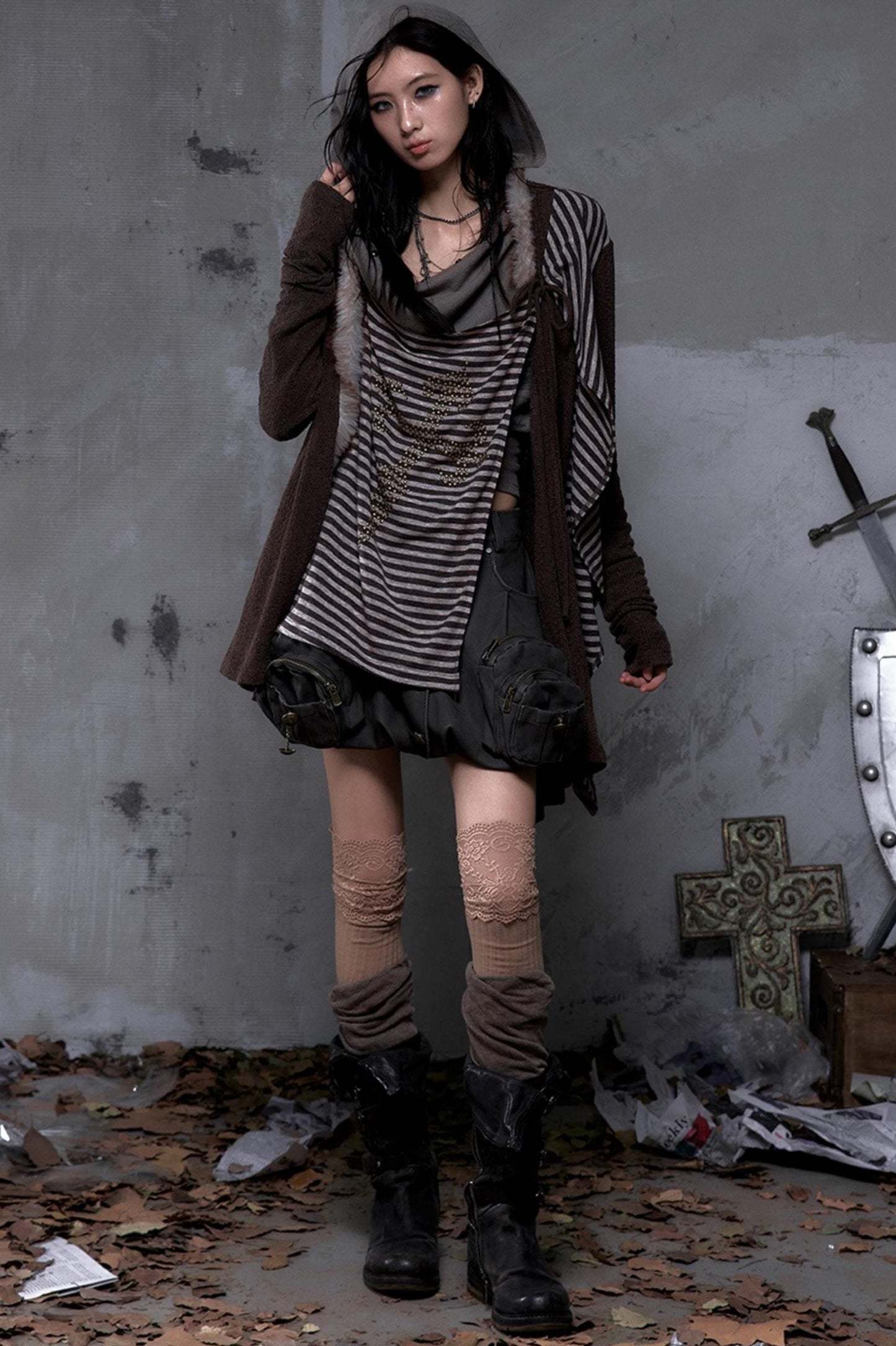 Court Street Leather Skirt