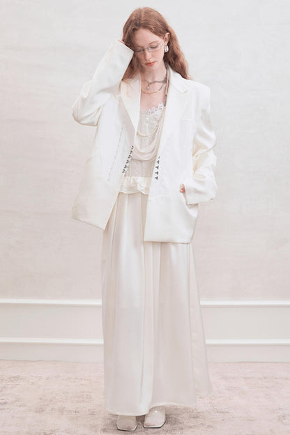 Elegant Satin Plain Suit