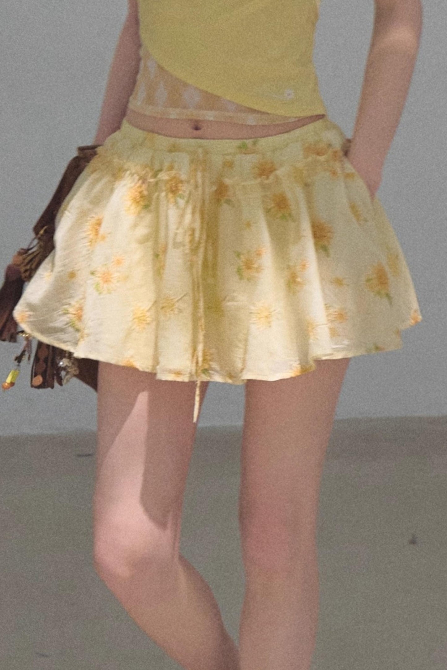 Embroidered Lyocell Puffy A-Line Skirt