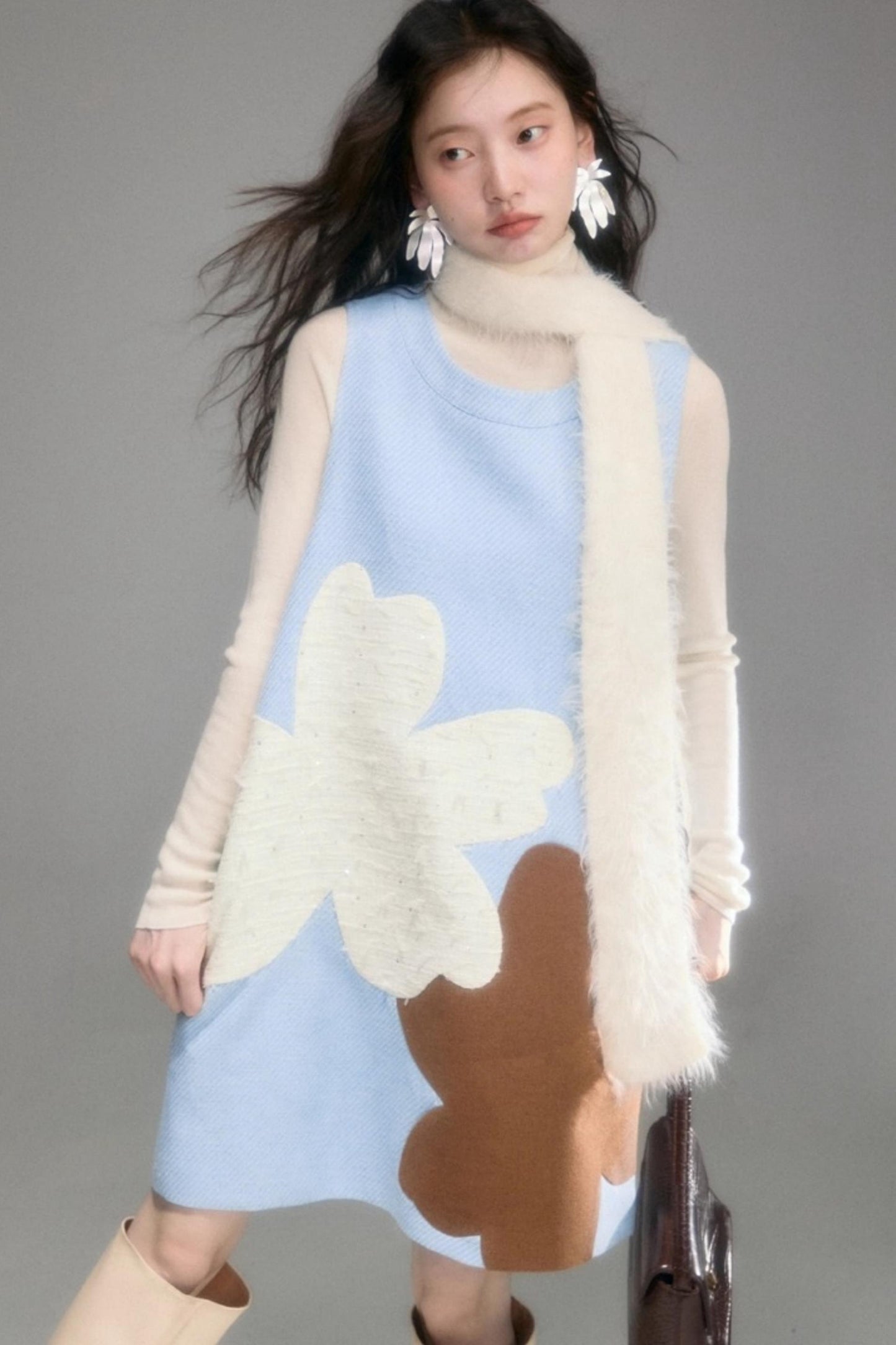 Contrasting Flower Patchwork Sundress