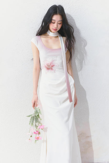 Elegance Tantalum Print Dress