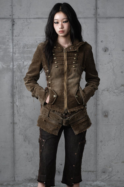 Detachable Slim Hooded Jacket