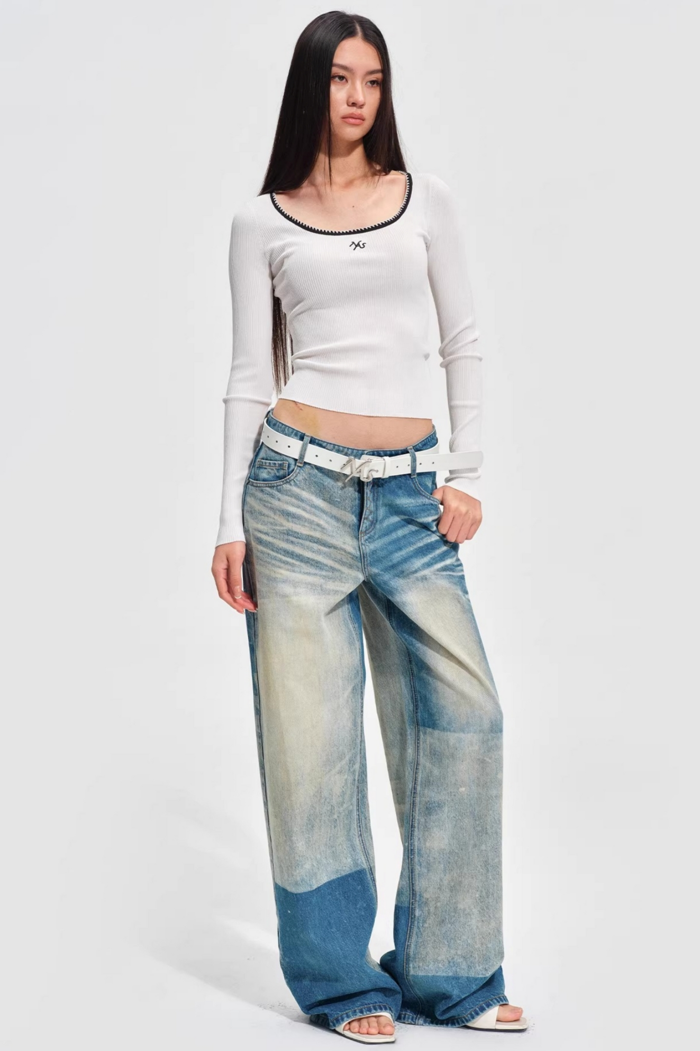 Color-Block Slim-Fit Knit Sweater