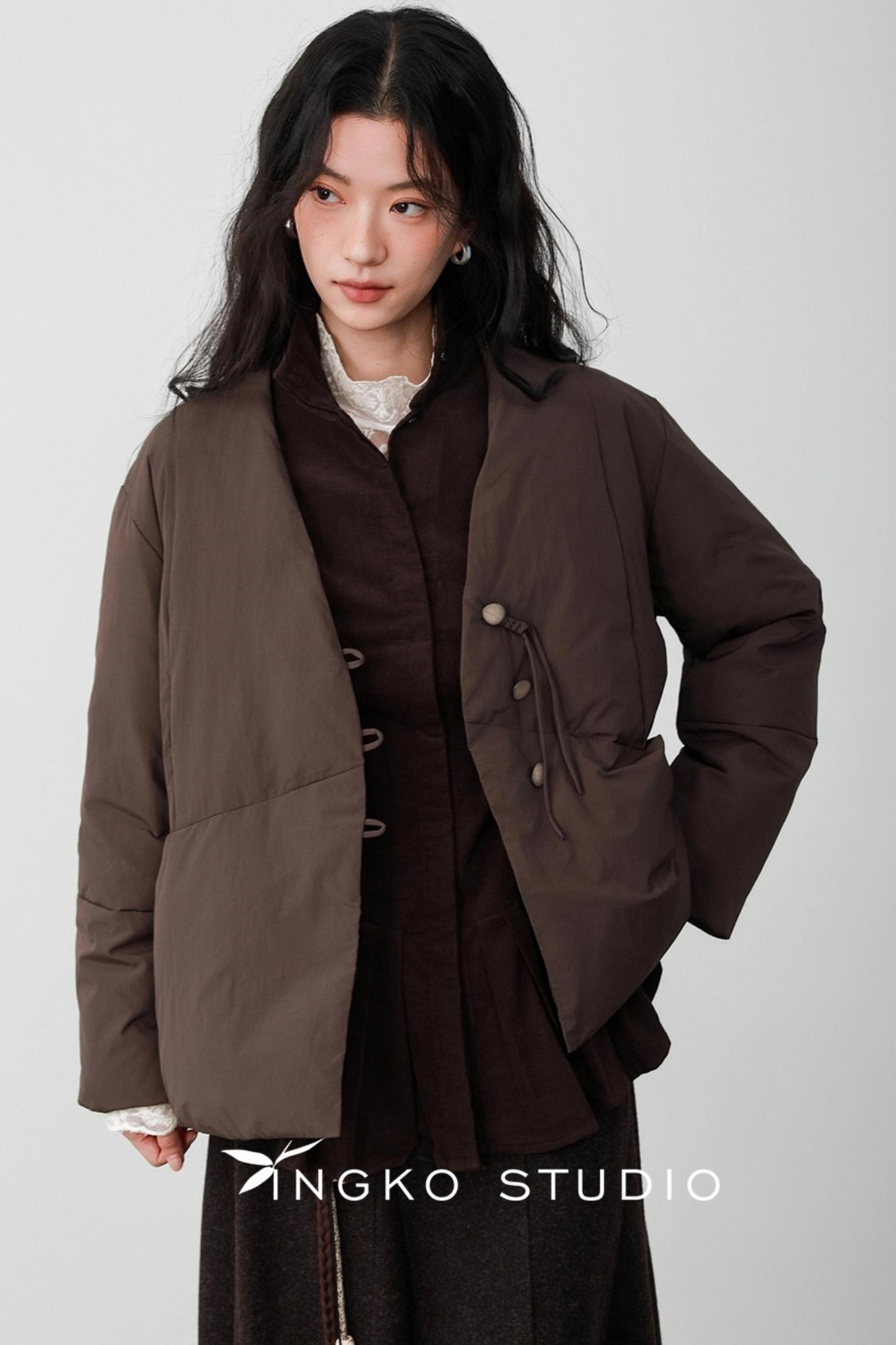 Fallen Leaves V-Neck Jacket