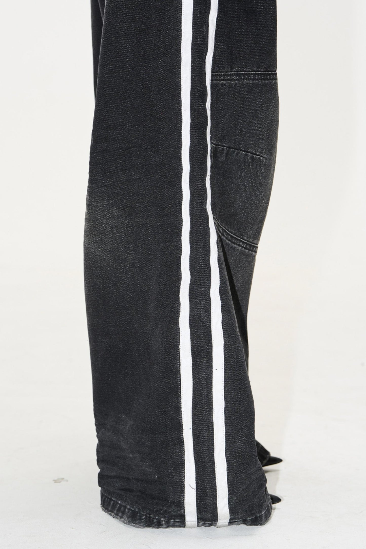 Relaxed Color-Block Jeans