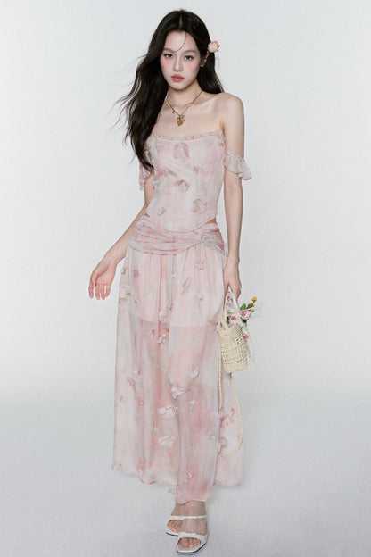 Floral Halter Skirt Set-Up