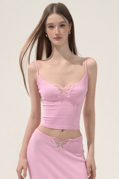 Butterfly Embroidery Camisole