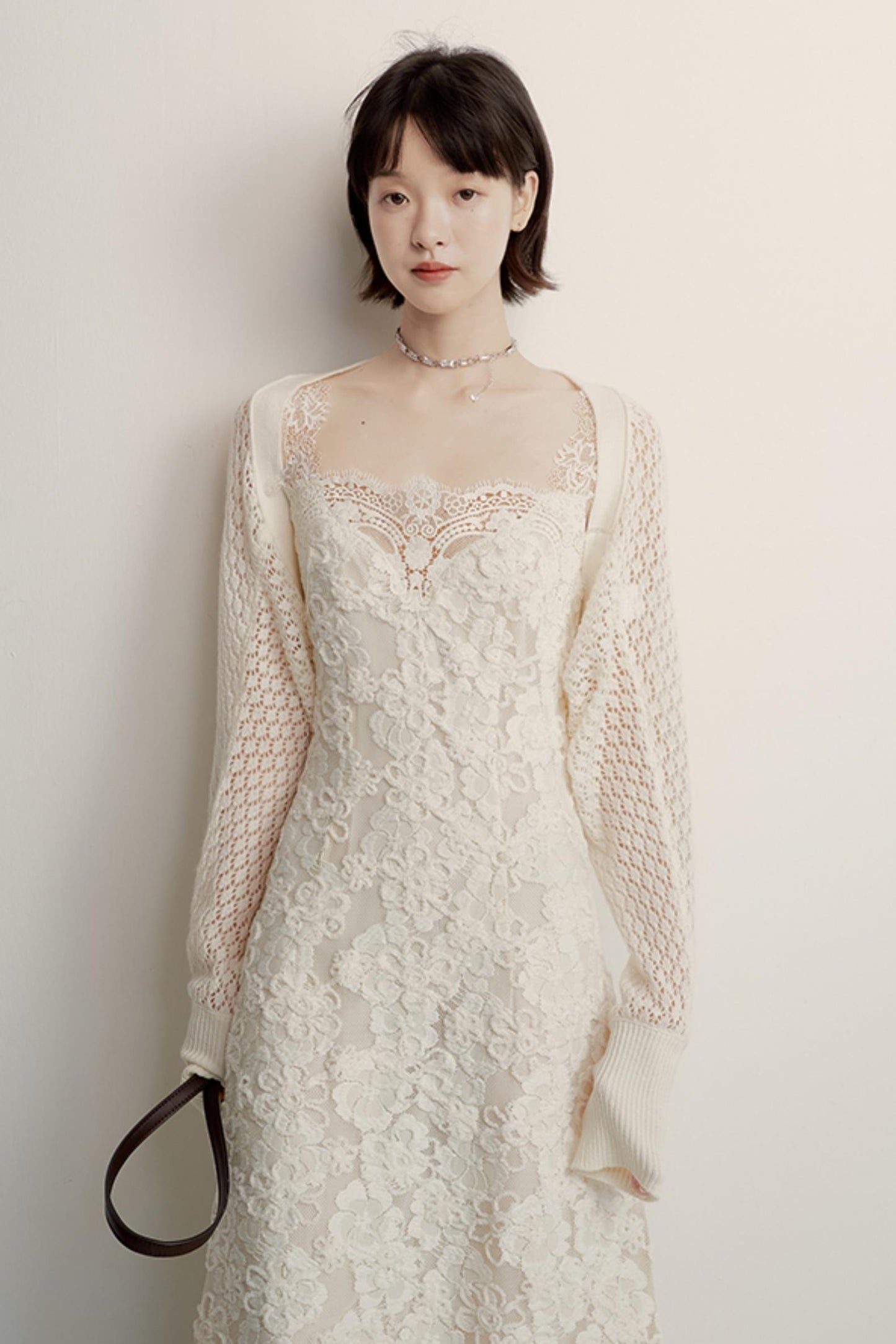 Cream Jacquard Cardigan