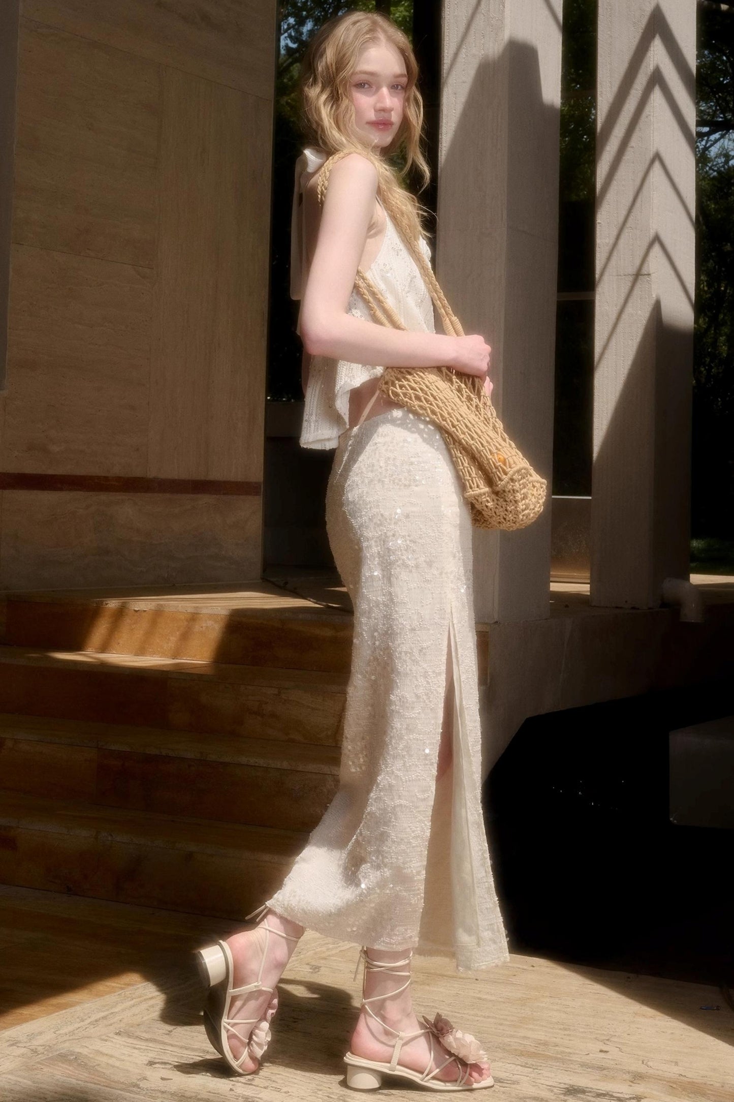 Elegant Starlit Top Skirt Set-Up