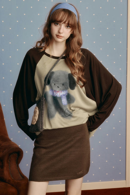 Simple Wool Tight Slim Skirt