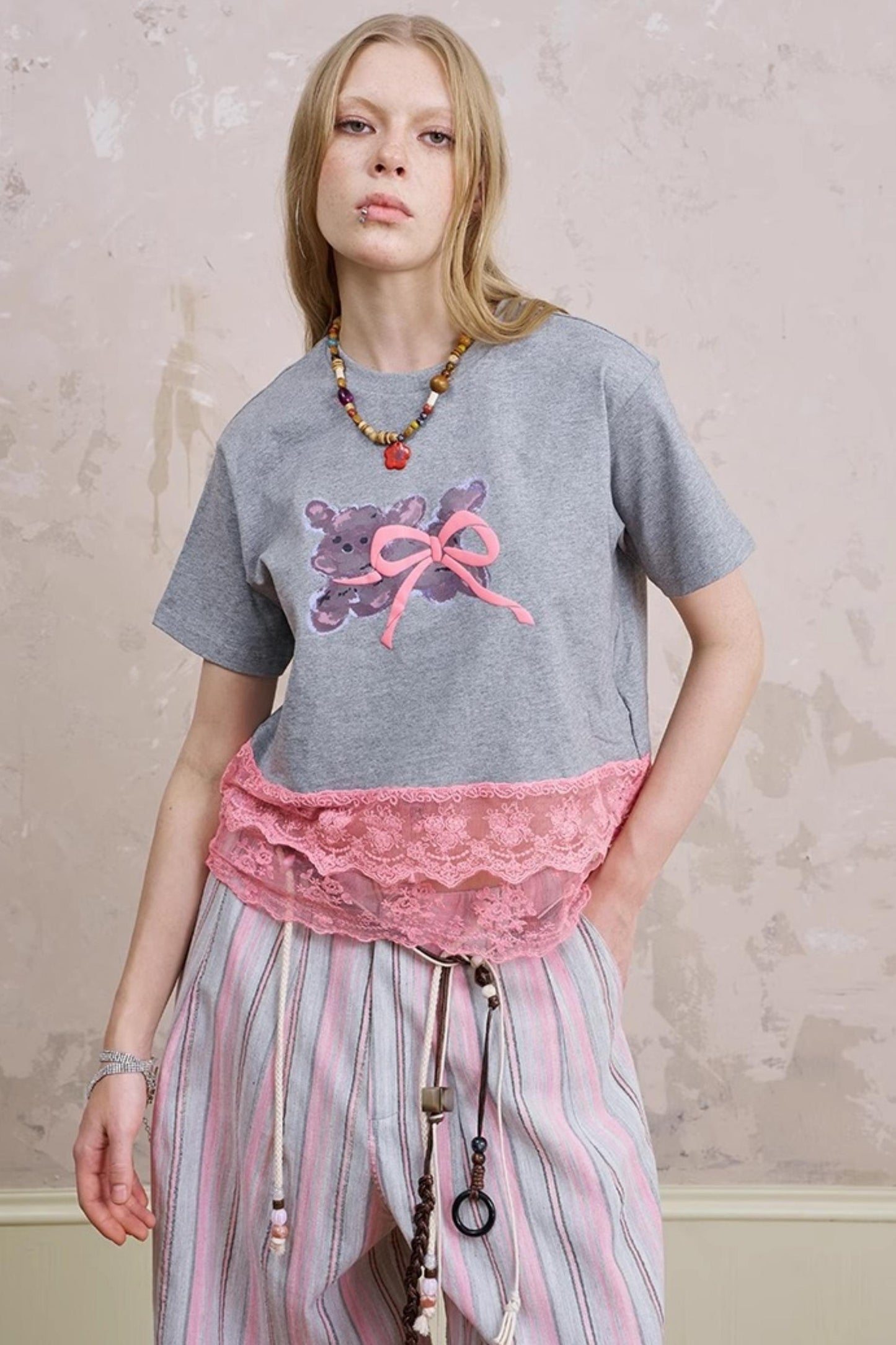 Summer Bow-Detail Running Tee