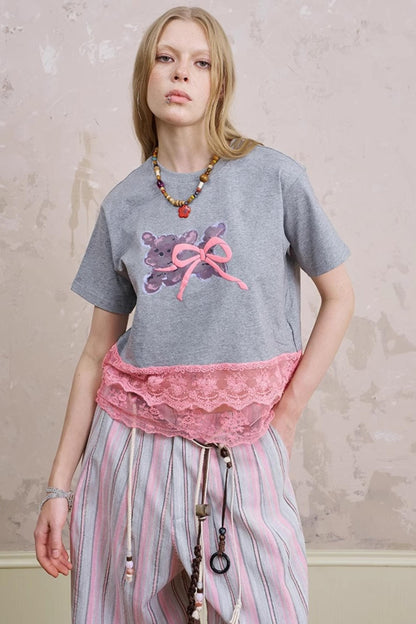 Summer Bow-Detail Running Tee