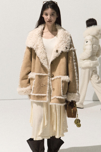 Wool Jacquard Ruffle Skirt