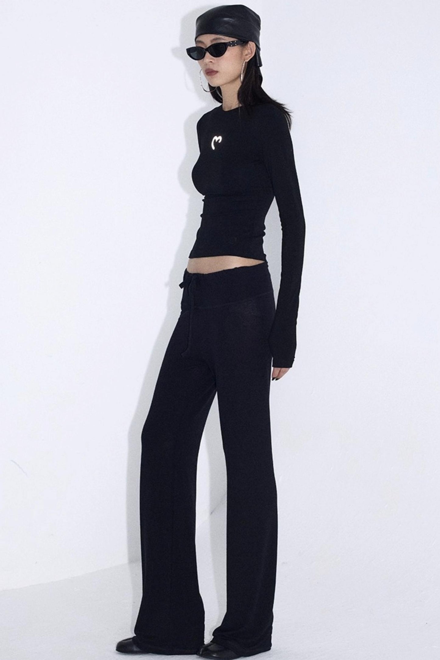 Love Black Base Layer Top