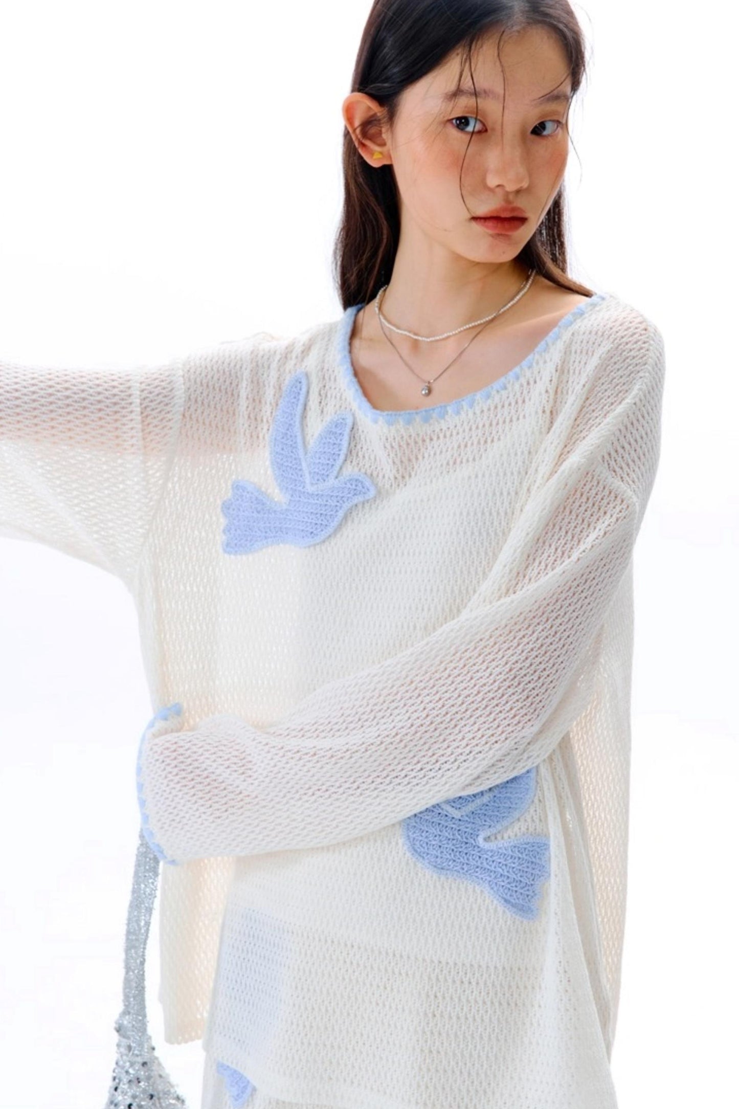 Original Embroidery Knitted T-Shirt