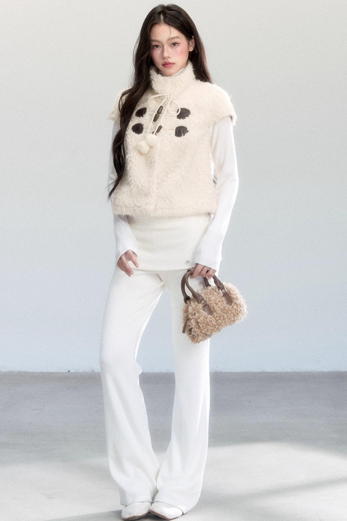 Lace Patchwork Bootcut Pants