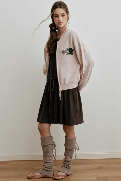 Floral Embroidered Knit Dress