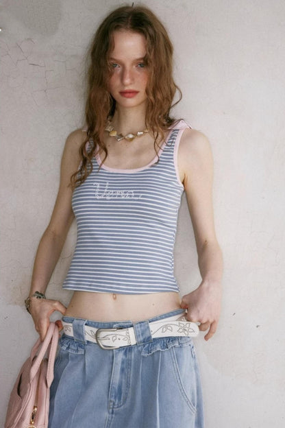 Rhinestone Striped Camisole