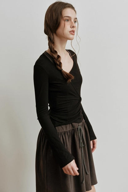 Embroidered Long-Sleeved Knitwear Top