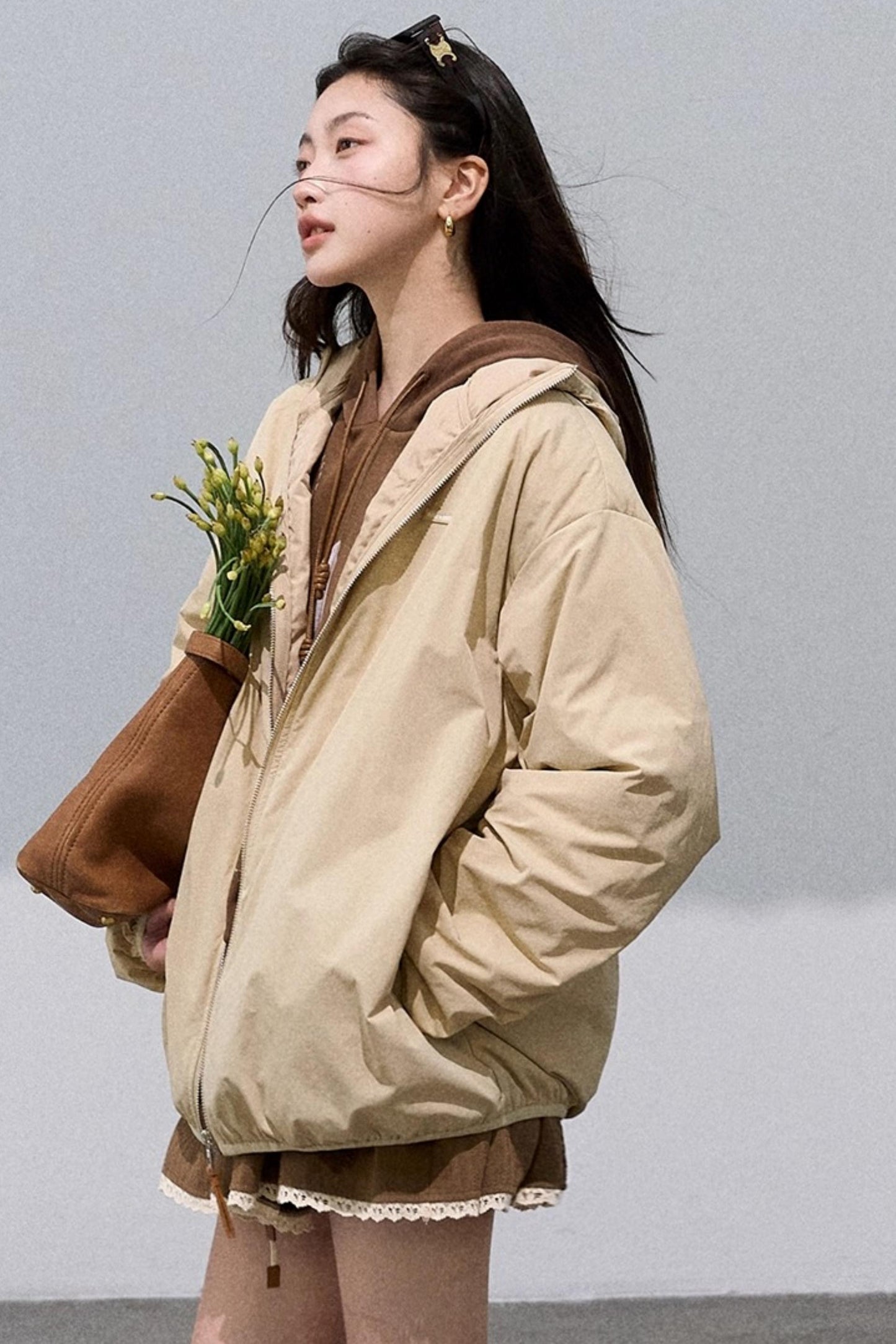 Old Money Leather Label Down Jacket