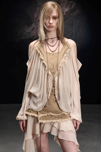 Wilderness Breeze Chiffon Blouse Set