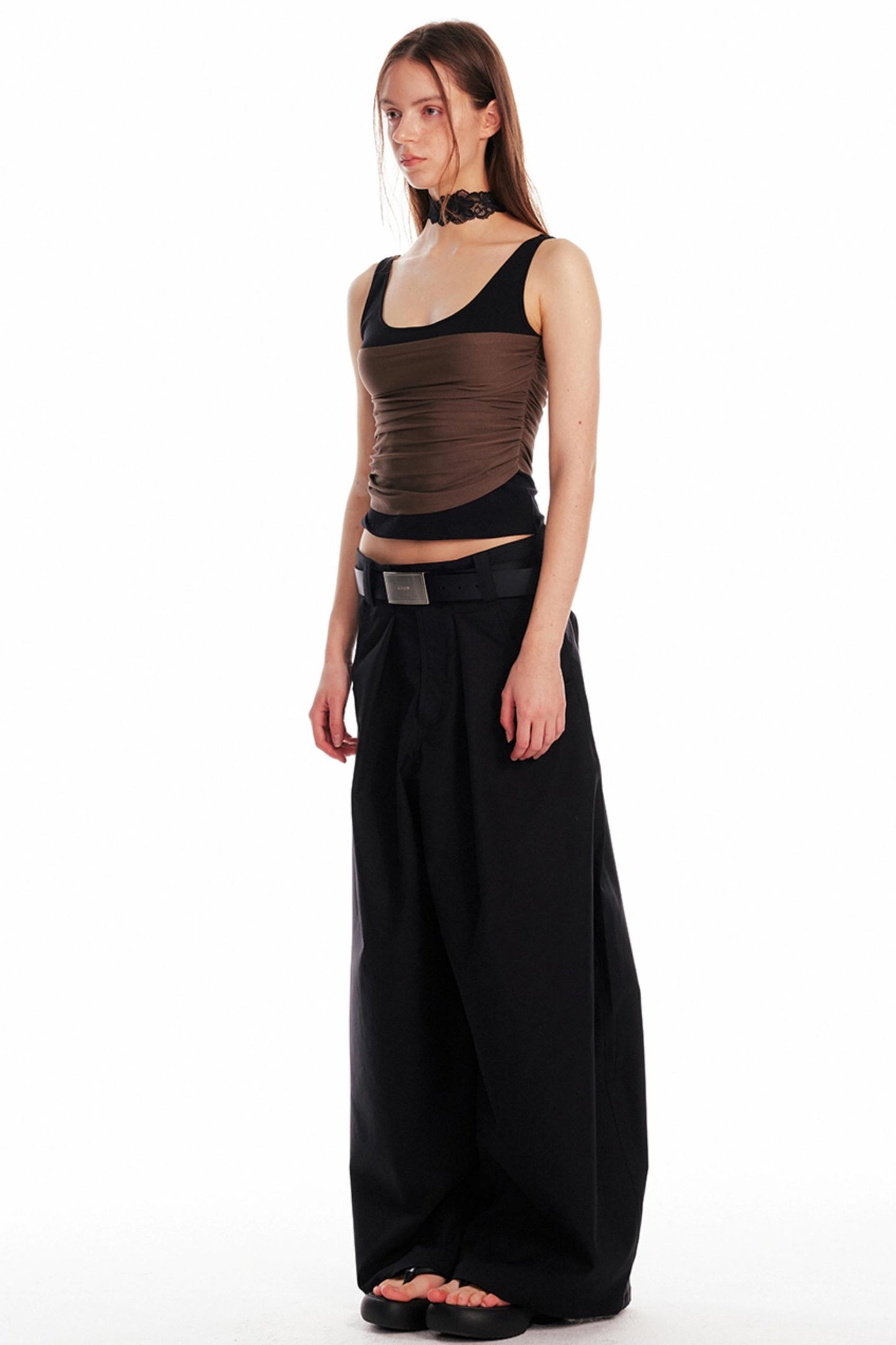 Chic Pleated Sleeveless Top