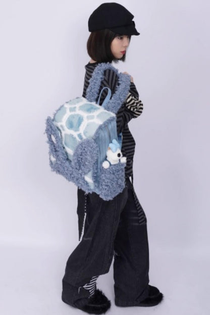 Furry Rabbit Ear Backpack