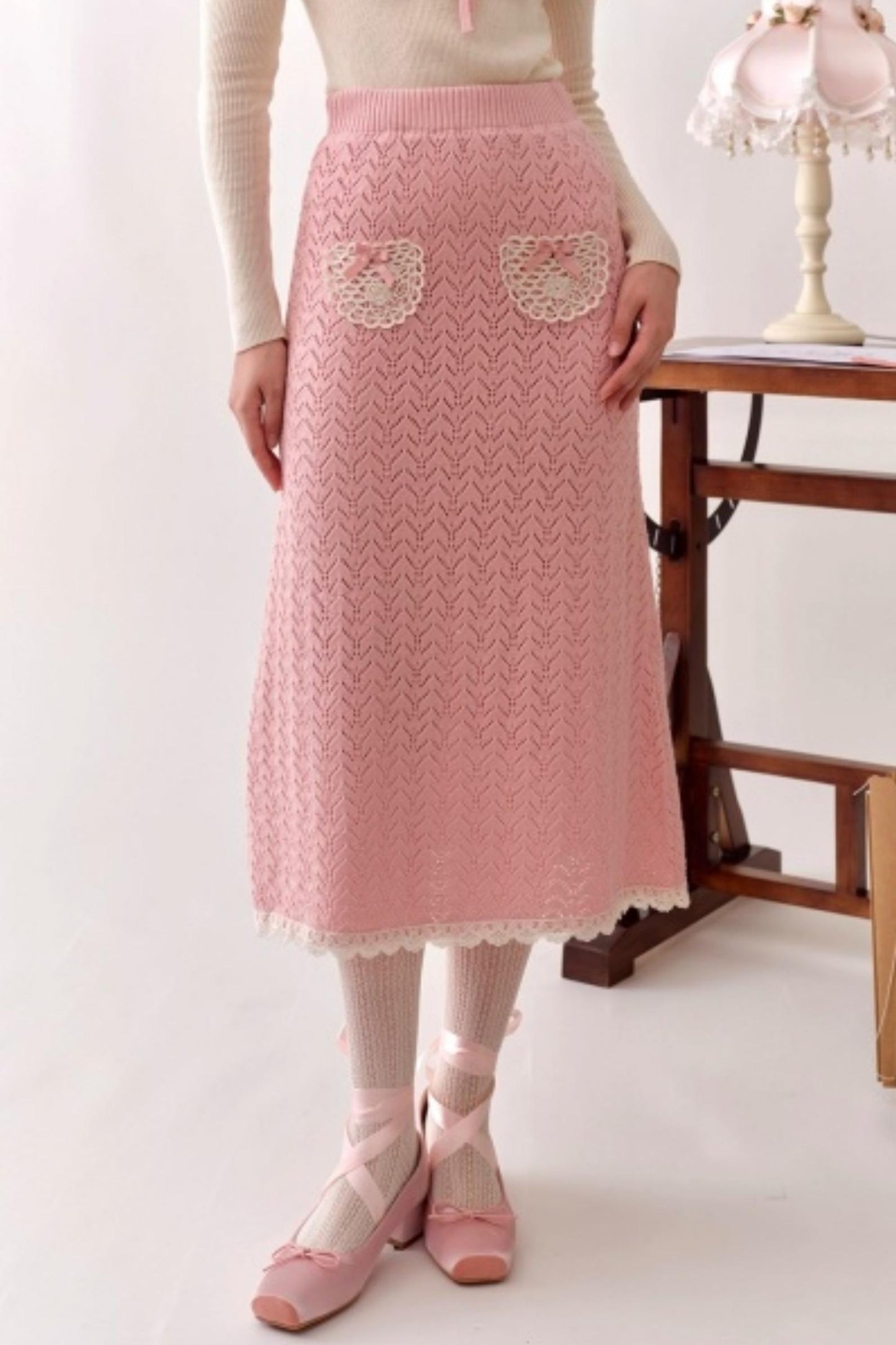 Lacemade Knit Sweater Skirt Set